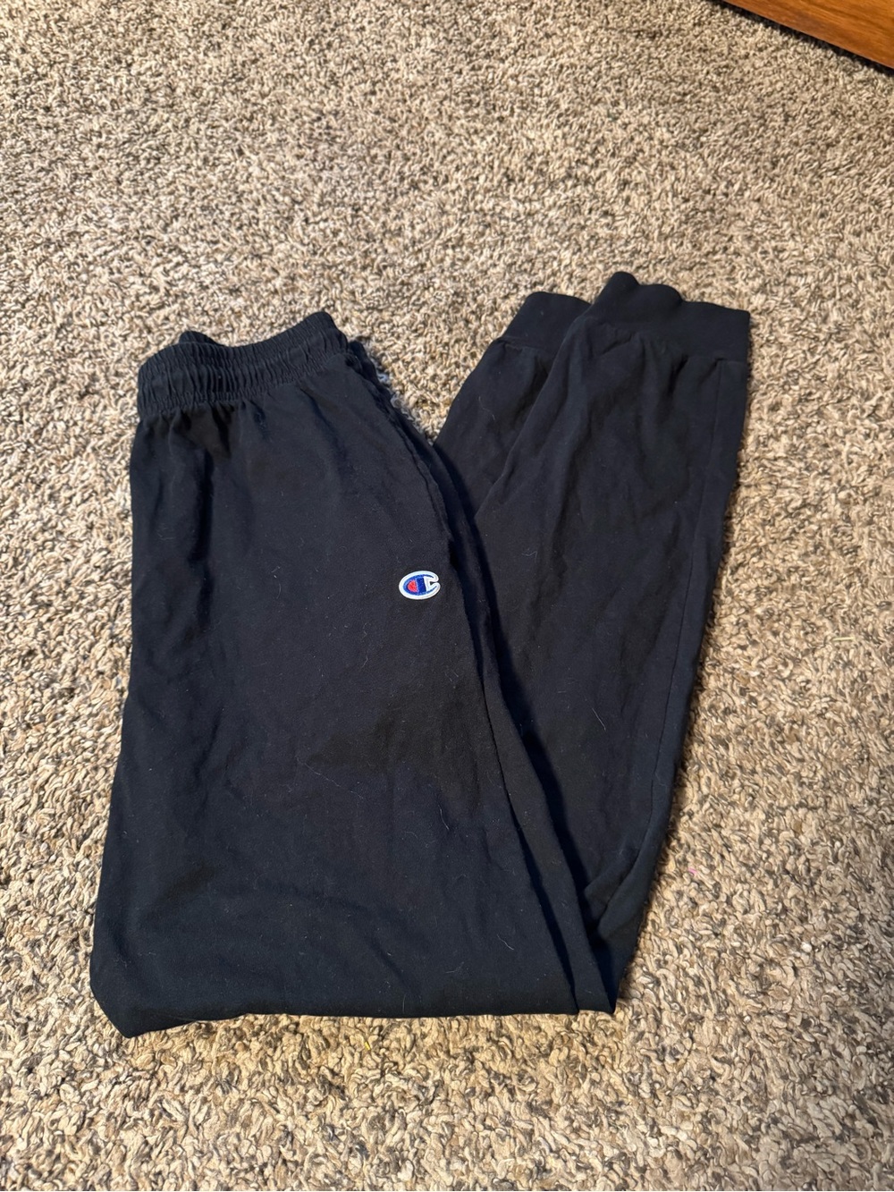 Champion Black Joggers with Embroidered C Logo